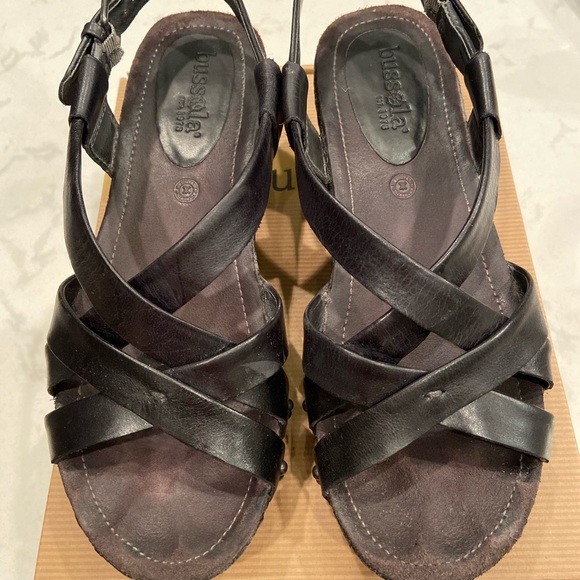 bussola Shoes Bussola Formentera Wedge Sandals Black